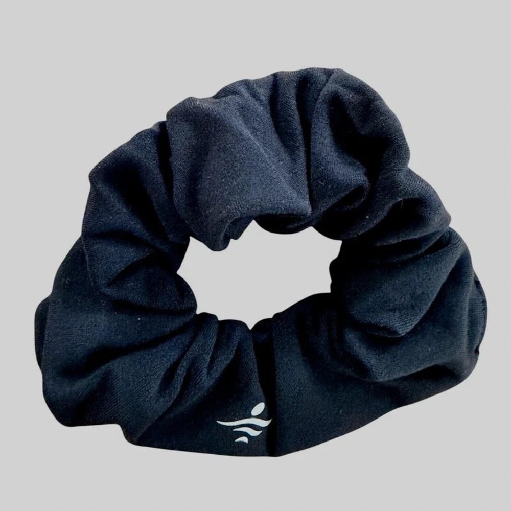 Halara Hair Scrunchie One Size Black Nylon Elastane Athletic Logo Accessory